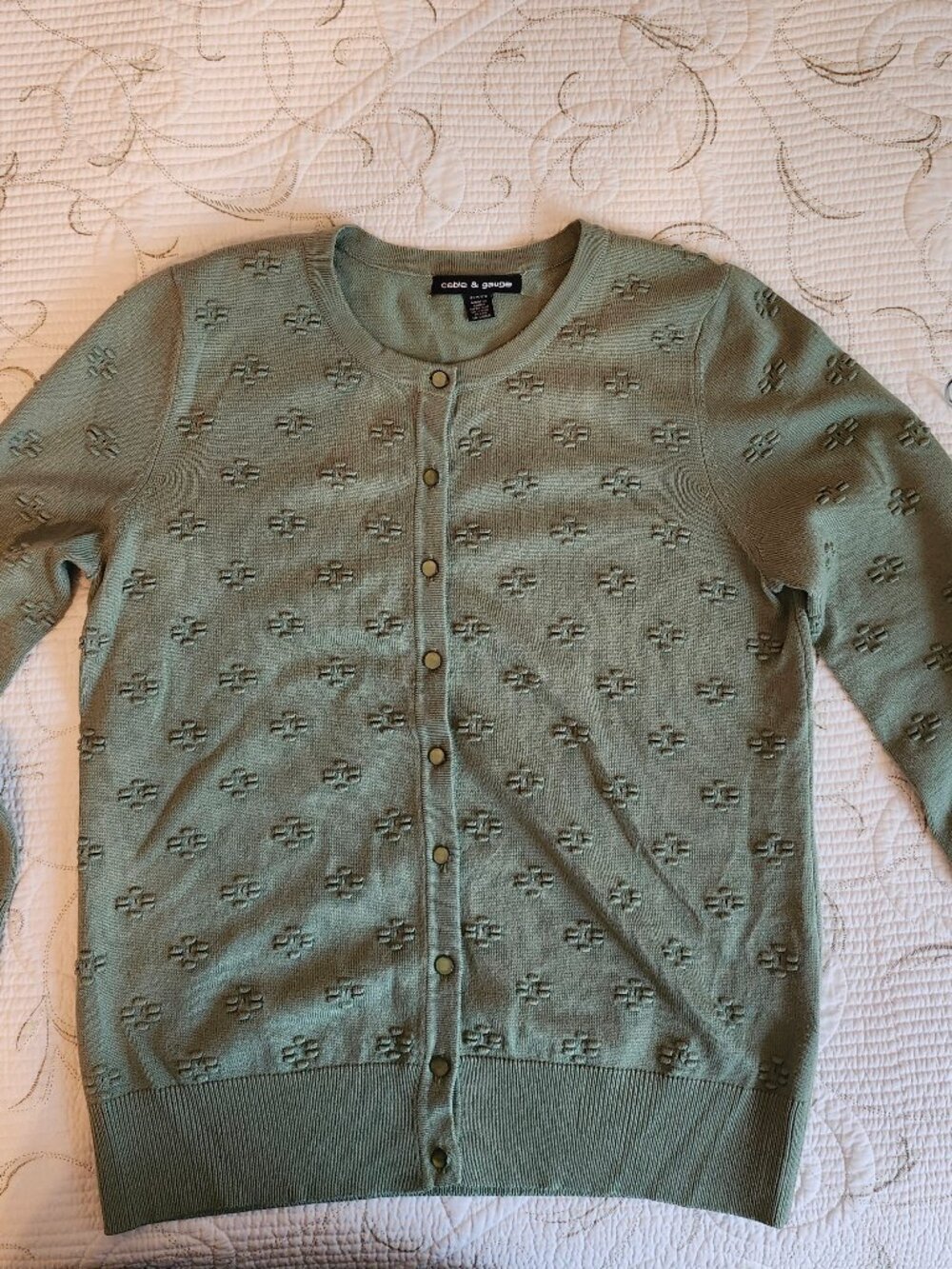 Cable & Gauge Sage Green Cardigan